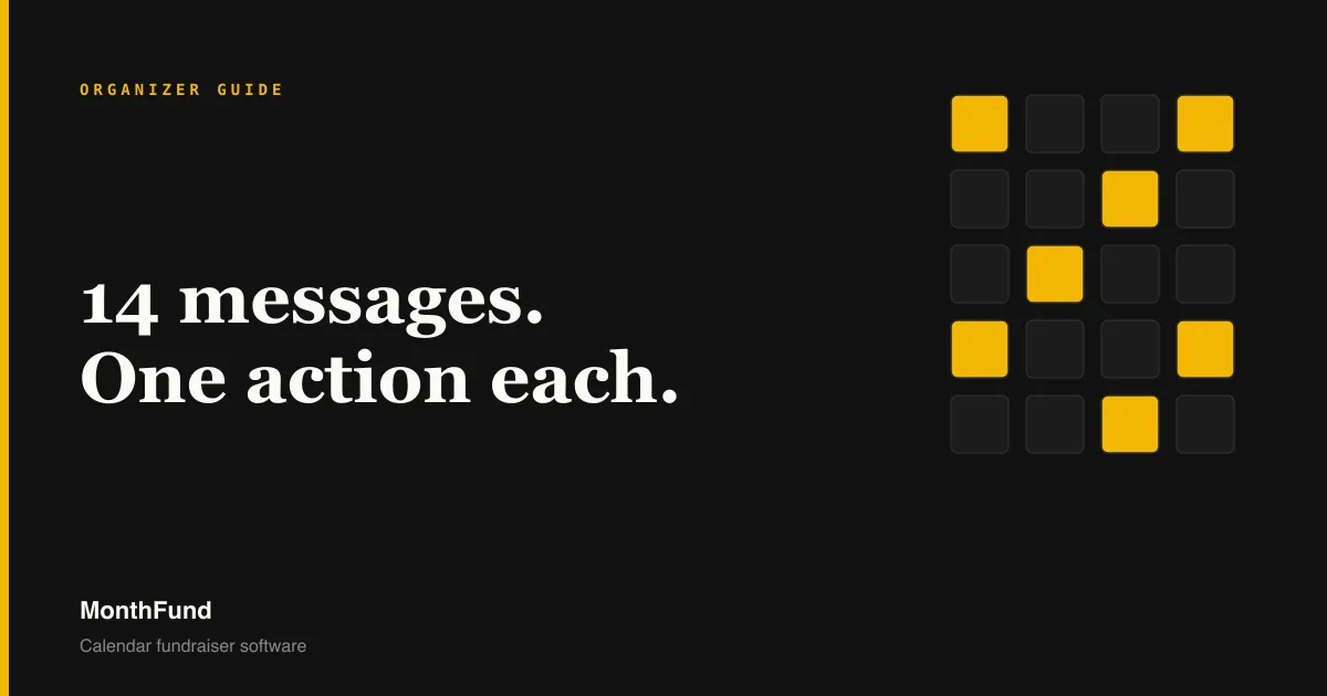 PTA fundraiser communication plan: 14 messages without parent spam